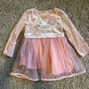 18 month Nannette Baby pink long sleeve dress NWOT